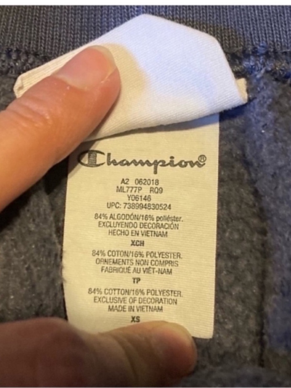 Champion Vintage logo printed reverse weave joggers size extra small XS - Picture 9 of 10